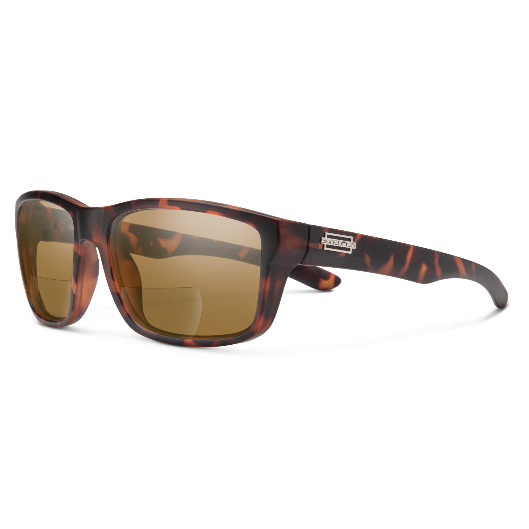 Suncloud Mayor Reader Sunglasses Polarized in Matte Tortoise with Brown